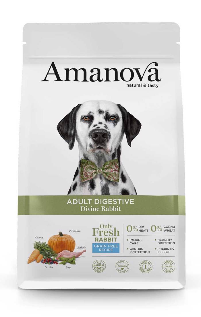 Amanova Adult Digestive Divine Rabbit Grain Free Xira Trofi ga Enilikous Skulous me Kouneli 2kg